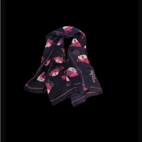 Alexander McQueen Skull Flower Silk Scarf